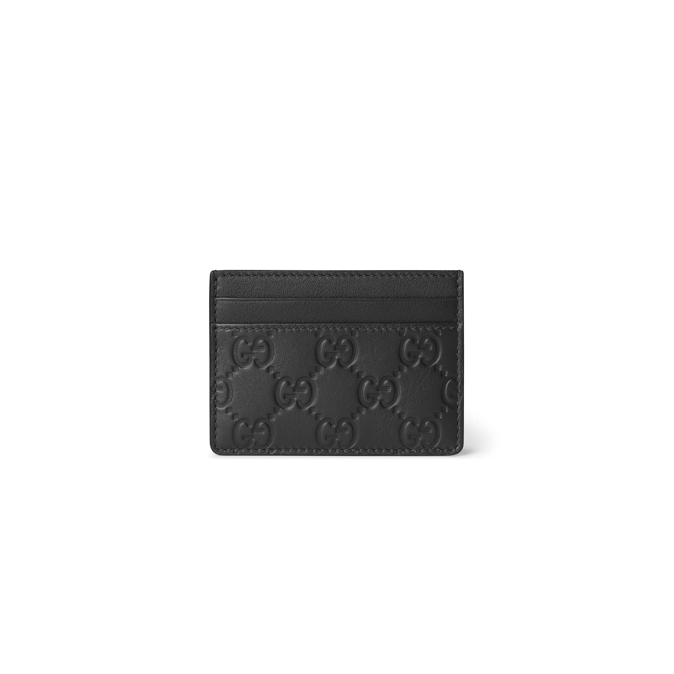 GUCCI GG EMBLEM CARD CASE ‎‎‎847204 (10*7cm)
